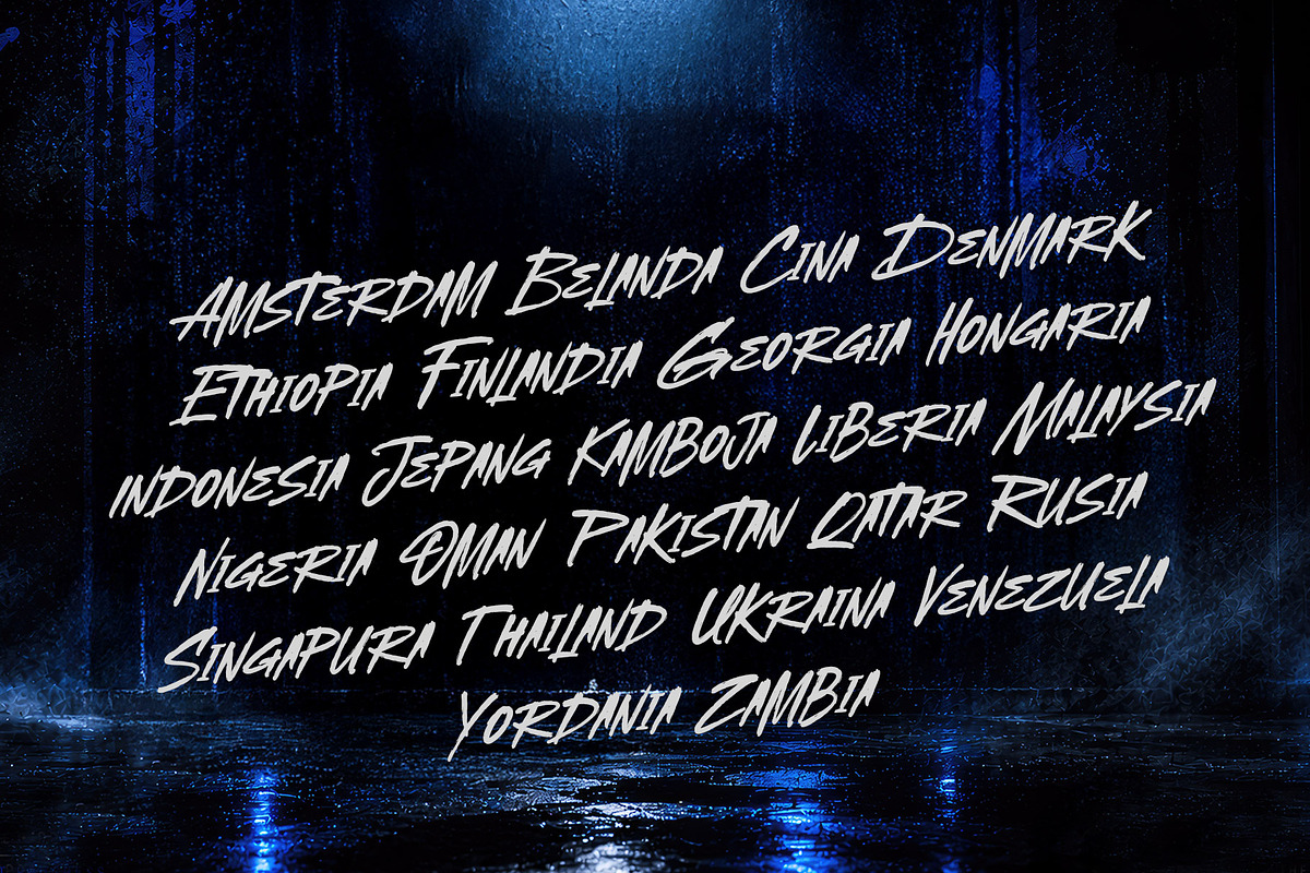 Roughen Brush Street Font, a Script Font by RantautypeStudio (Photo 5 of 15)