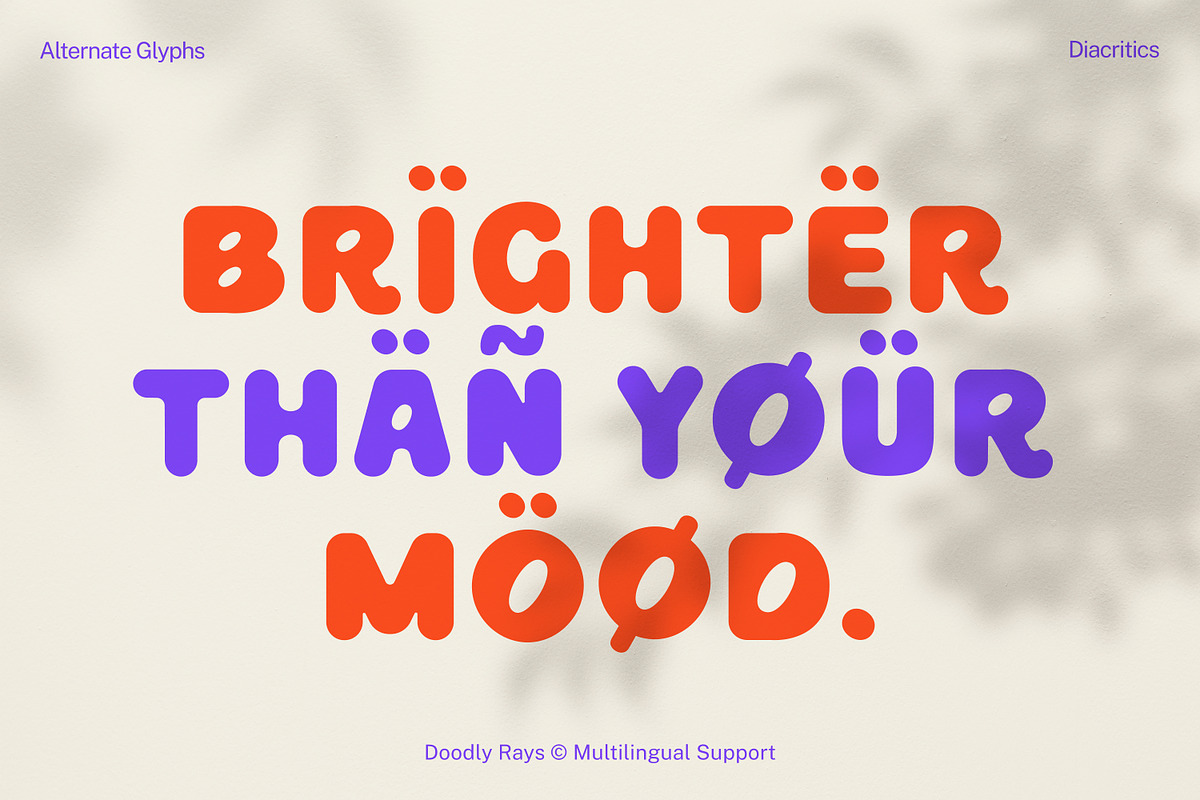 Doodly Rays, a Sans Serif Font by Studio Moara (Photo 5 of 6)