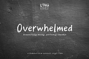 Overwhelmed handwritten, a Handwritten Font by LTNG STUDIO (Thumbnail 1 of 9)