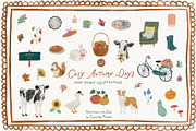 Cozy Autumn days Cottagecore Clipart, an Object Graphic by Essentially Nomadic (Thumbnail 1 of 10)