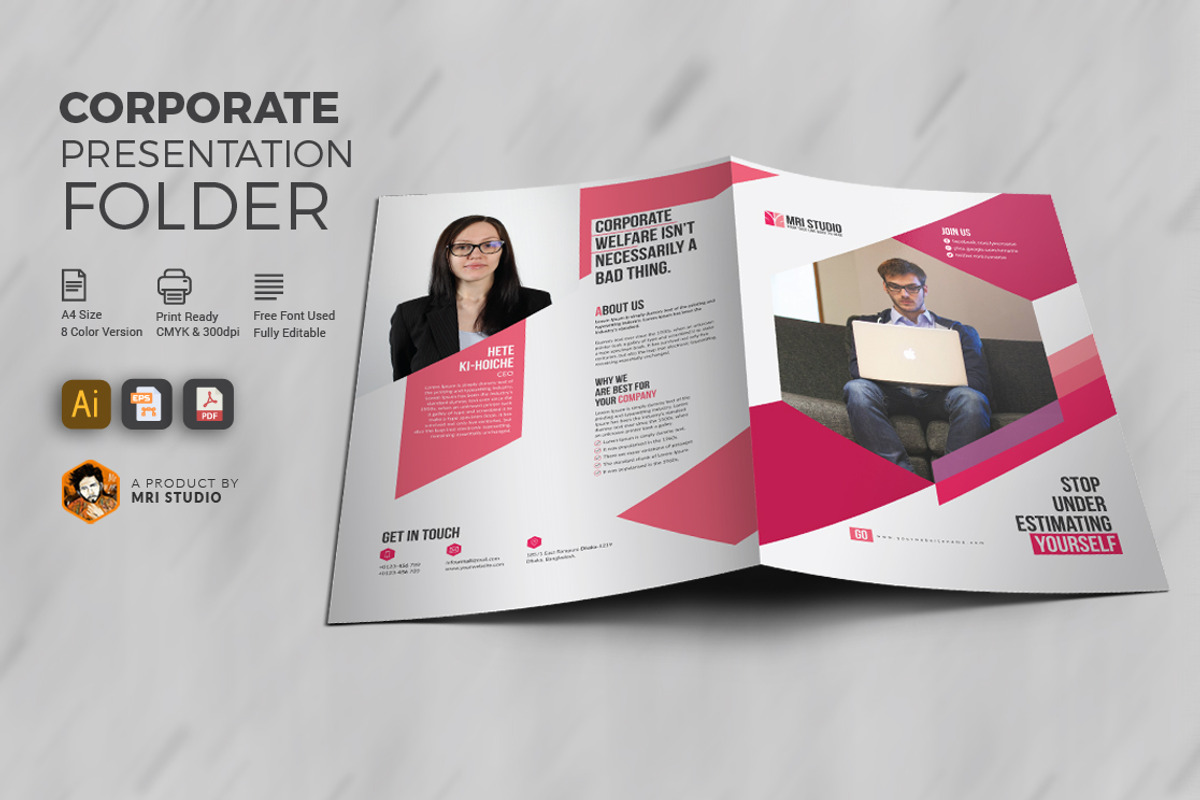 Corporate Presentation Folder, a Stationery Template by MRI STUDIO (Photo 1 of 10)
