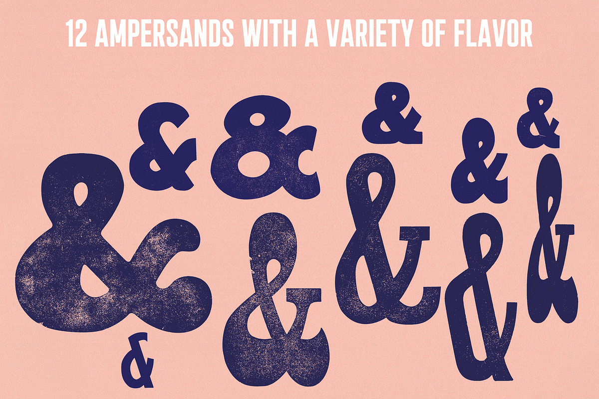12 Distressed Vector Ampersands, a Texture Illustration by Quiver Supply Co. (Photo 4 of 4)