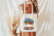 Whimsical Spring Flowers Busket Clip, an Illustration by designcity5 (Thumbnail 5 of 5)