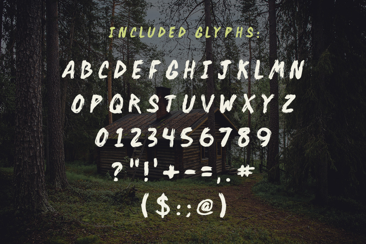 Backwoods Cabin Font preview 2