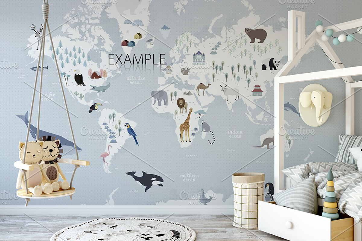 KIDS WALL & FRAMES Mockup Bundle - 2, a Print Template by Yuri-U (Photo 8 of 43)