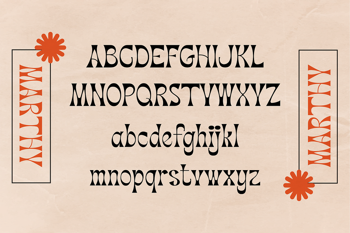 Marthy - Psychedelic Retro Display, a Font by HipFonts (Photo 2 of 9)