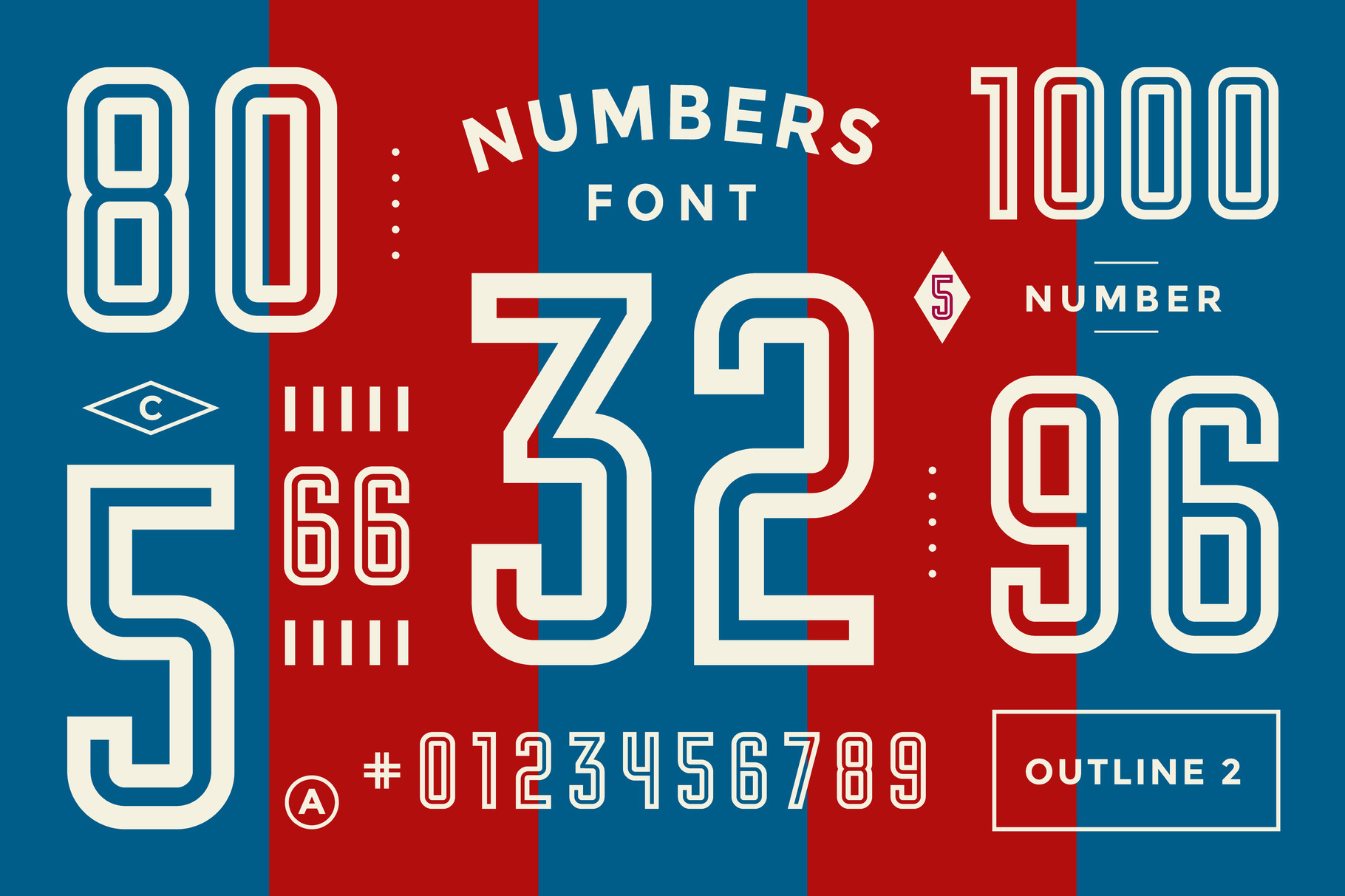Numbers set, sport style, a Decorative Illustration by Foxys Graphic