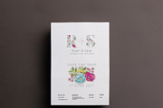Floral Wedding Invite/Save the date, an Invitation Template by Kreativity13 (Thumbnail 1 of 2)
