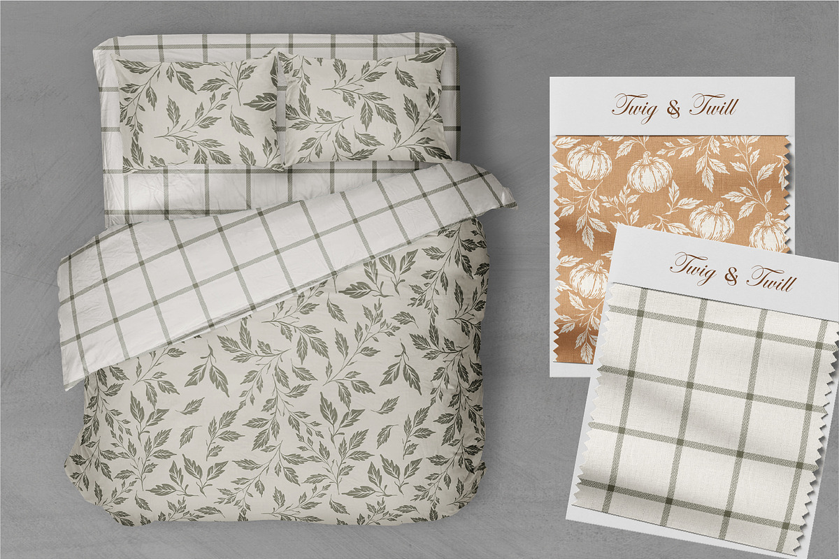 Twig & Twill-Autumn Neutrals, a Pattern Graphic by InaCorart (Photo 6 of 13)