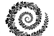 50 Elegant Floral Leaf Spiral Frame, a Decorative Illustration by Amazin_art (Thumbnail 18 of 41)