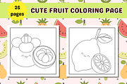 Cute Fruit Coloring Pages For Kids, a Food Illustration by Salaly (Thumbnail 8 of 8)