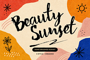 Beauty Sunset, a Script Font by ShowUp! Studio (Thumbnail 1 of 9)