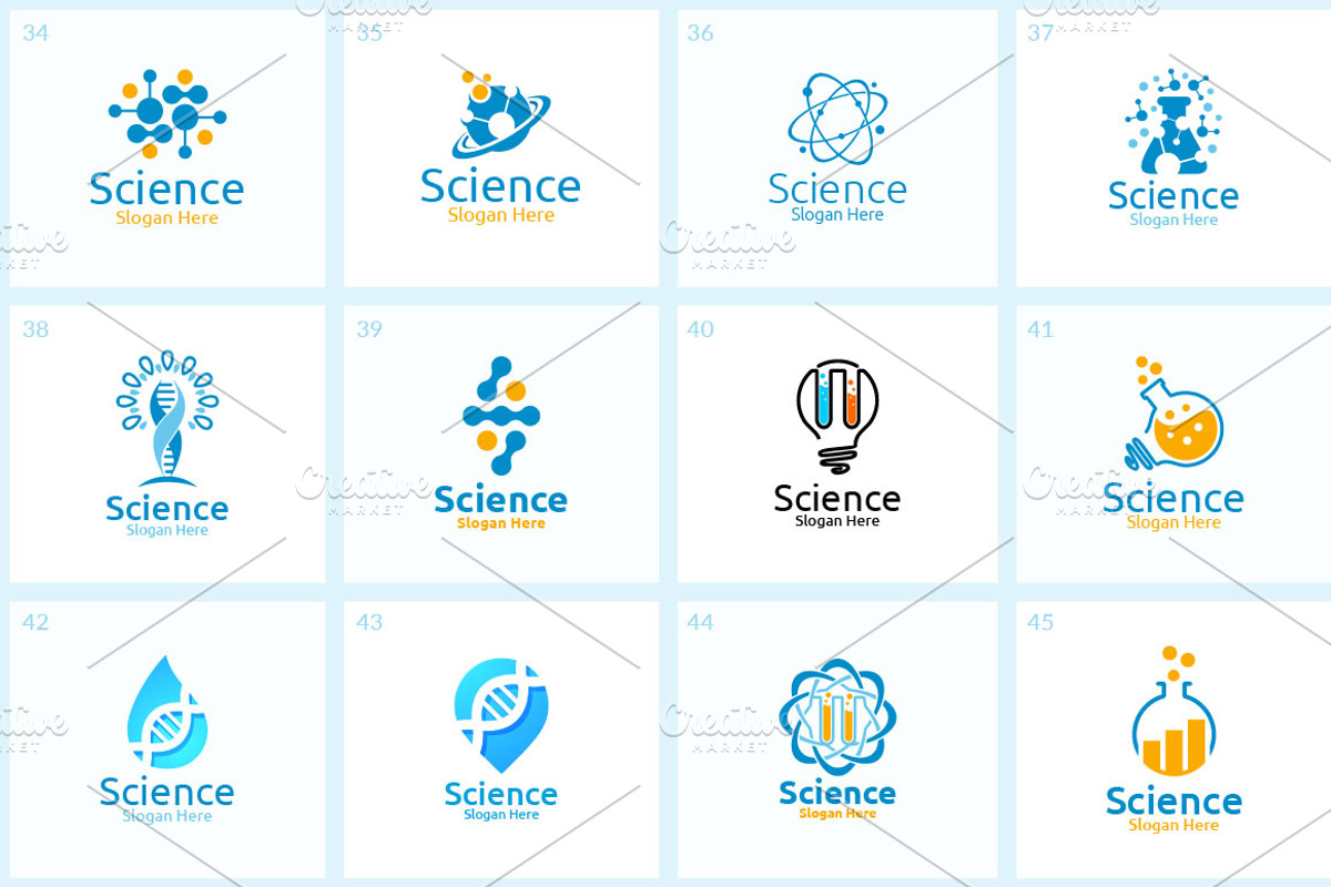 100 Science and Chemical Logo Bundle, a Branding & Logo Template by ...