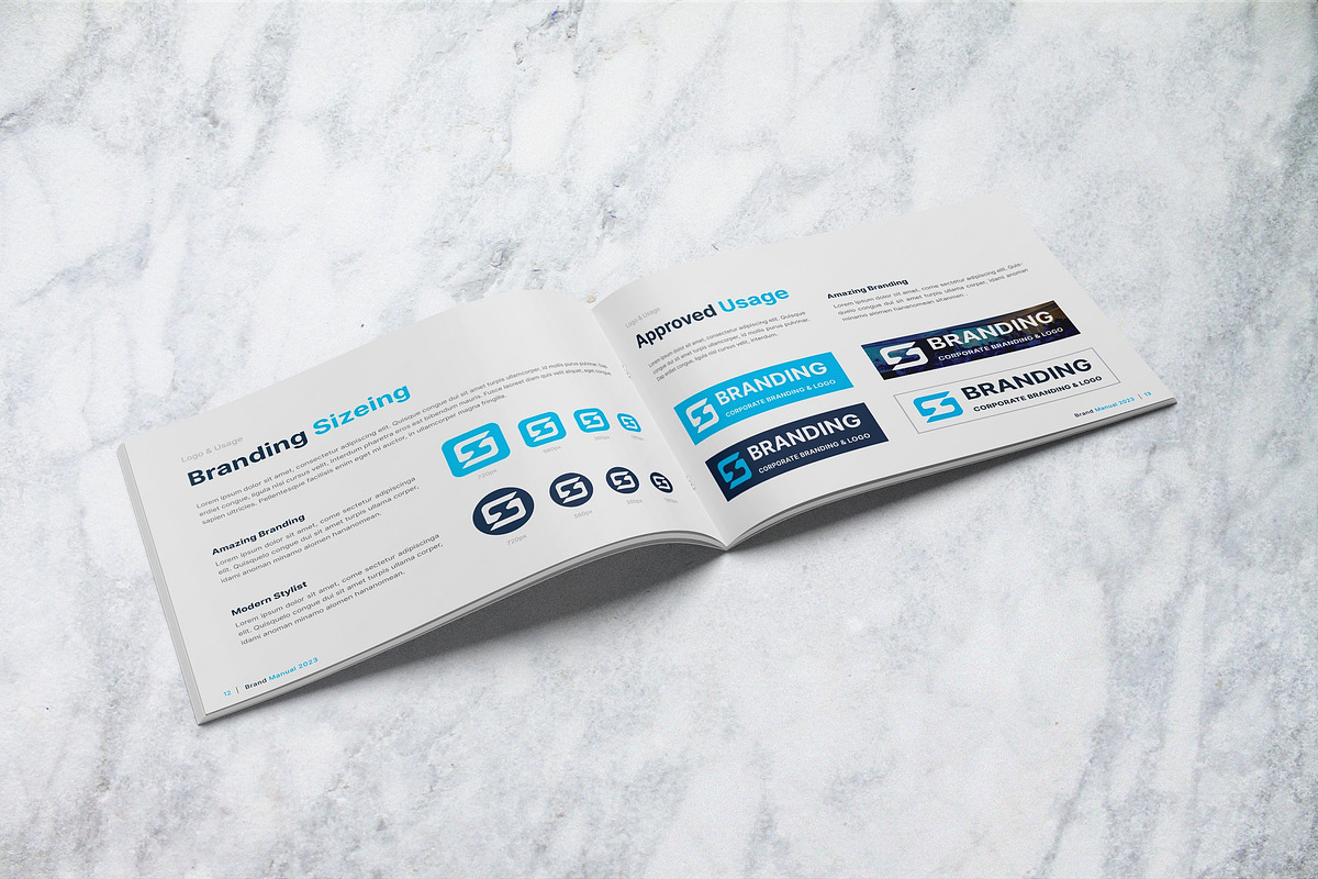 Brand Manual Landscape Brochure, a Brochure Template by BumbleGraph Studio (Photo 9 of 15)