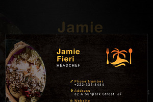 Restaurant business card template, a Business Card Template by kamalrawat_gd