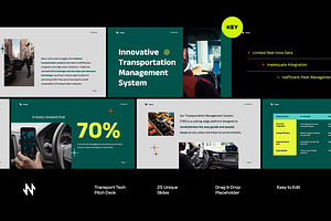 Transportation Pitch Deck Keynote, a Presentation Template by Neermana