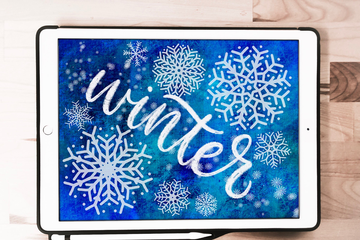 Snowflake Procreate Stamp Brushes preview 3