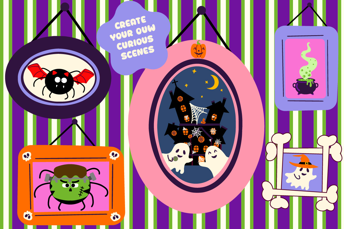 Cute Spooky Halloween Vector Clipart, an Object Graphic by Olexandra Mur (Photo 8 of 13)