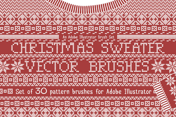 Christmas Sweater Knit Brushes preview 5