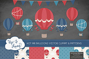 Americana Hot Air Balloons, an Illustration by Amanda Ilkov (Thumbnail 2 of 5)