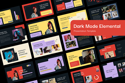 Dark Mode Elemental Keynote, a Presentation Template by chio.design - Khalay Chio