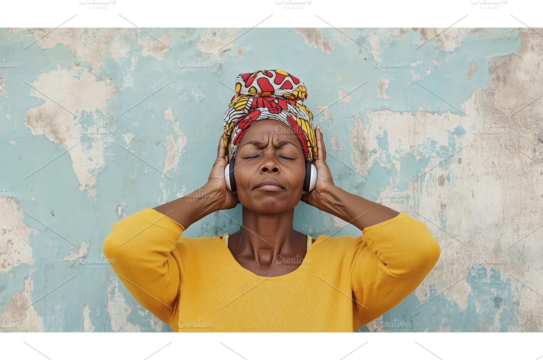 African woman wearing a colorful, a Person Photo by Sergey Kotenev