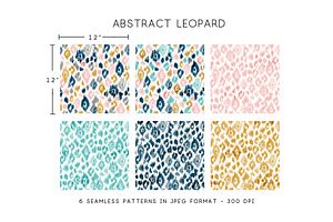 Abstract Watercolor Leopard Print