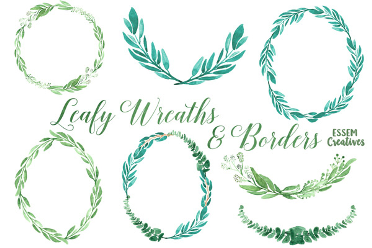 BUNDLE of Watercolor Leaves Clipart, an Illustration by Essem Creatives (Photo 2 of 4)