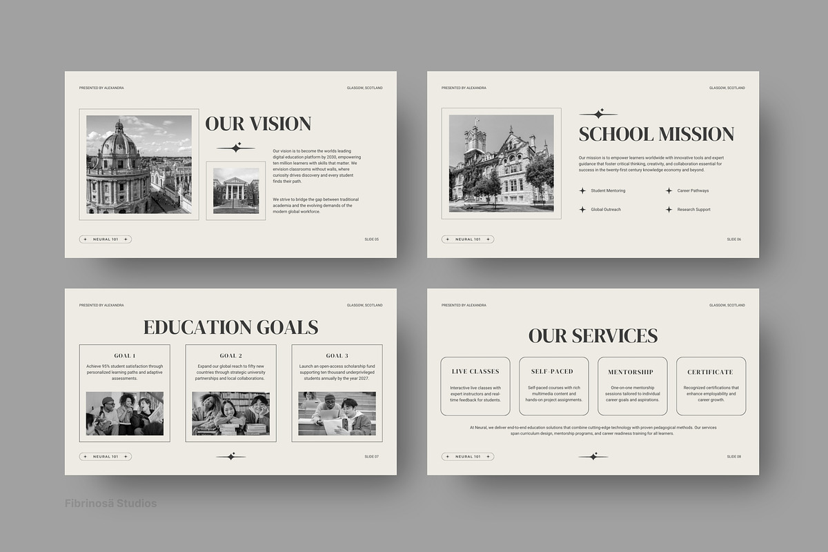 Neural Education Pitch Deck, a Presentation Template by FIBRINOSÄ (Photo 4 of 7)