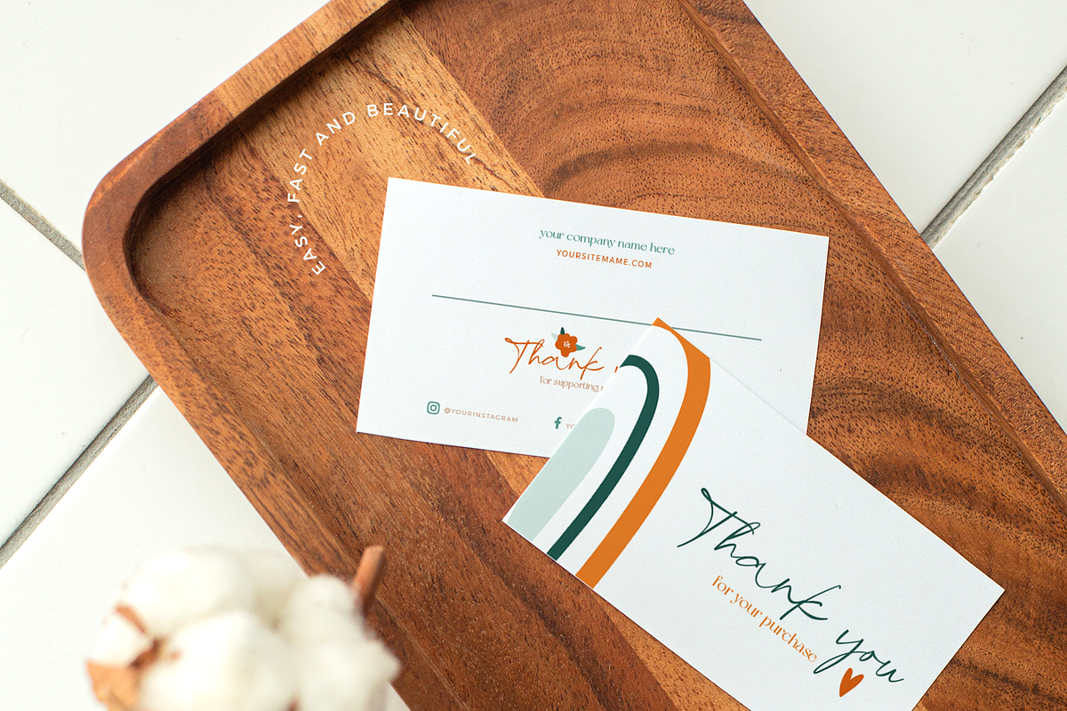 Thank you marketing pack for creator, a Stationery Template by Beauty Drops (Photo 2 of 9)