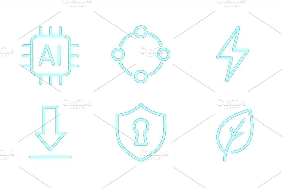 Technology icons representing, a Technology Illustration by ZinetroN