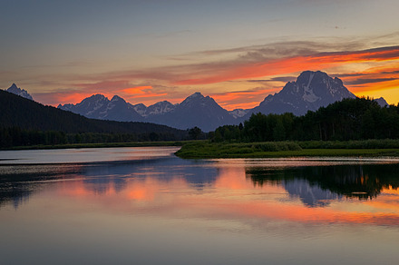 Mountain Sunset Reflection