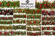 Christmas Border Garland Clipart, an Illustration by SVGArt (Thumbnail 1 of 8)