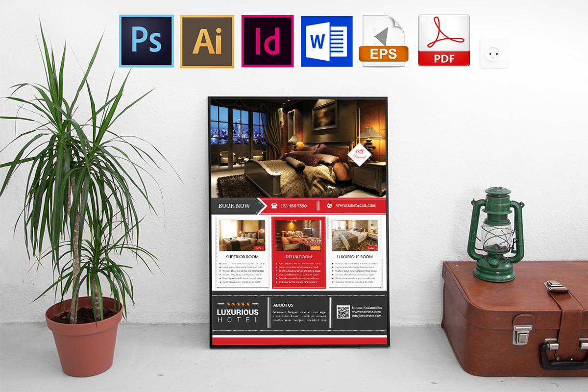 10 Hotel Poster Bundle 90% OFF, a Flyer Template by Imagine Design Studio (Photo 4 of 12)