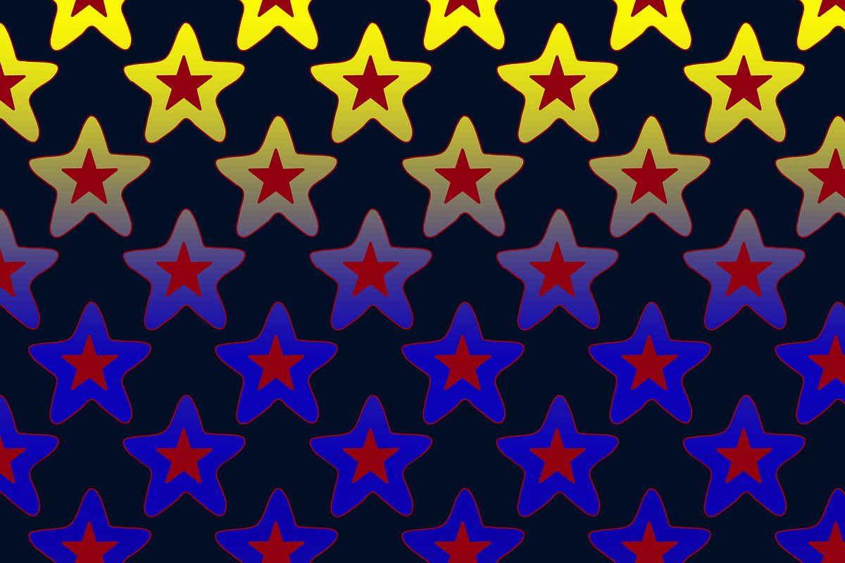 Rad yellow and Purple Stars Seamles, a Pattern Graphic by Sharon Schwalbe (Photo 4 of 5)