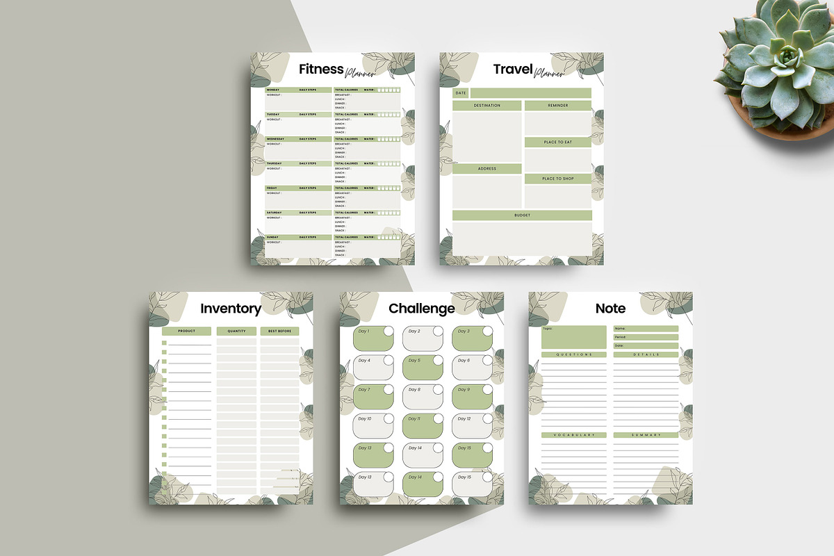 Ultimate Planner Bundle Pack, a Stationery Template by Ultimate Template Shop (Photo 7 of 7)