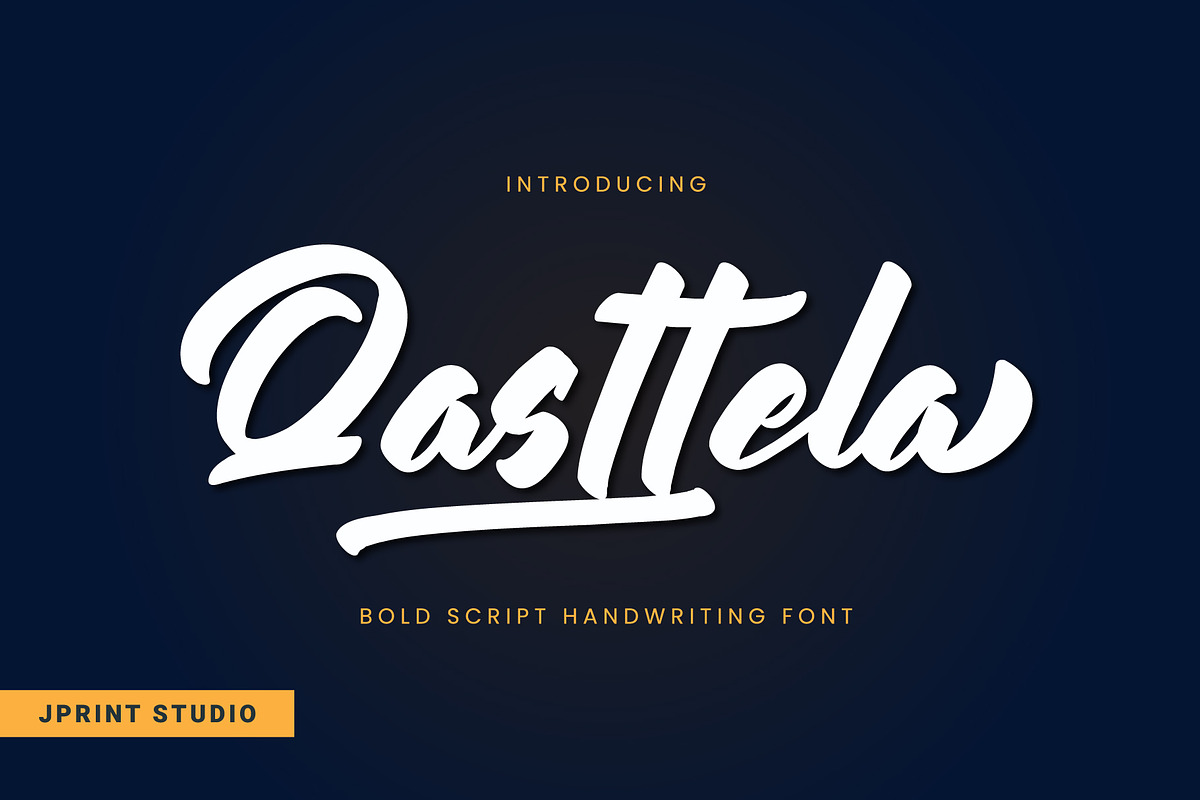 Qasttela Script, a Script Font by JprintStudio (Photo 1 of 5)