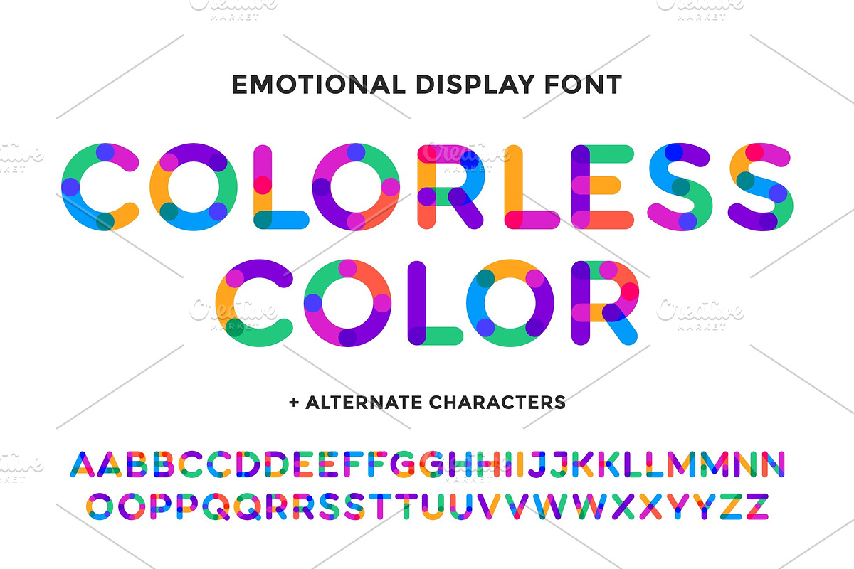 Alphabet, letter set, colorful, a Decorative Illustration by Foxys Graphic