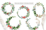 Winter Greenery Watercolor Graphics, an Illustration by studioequinox (Thumbnail 15 of 20)