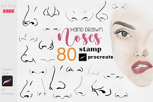 Noses Stamp Portrait Anime Kawaii