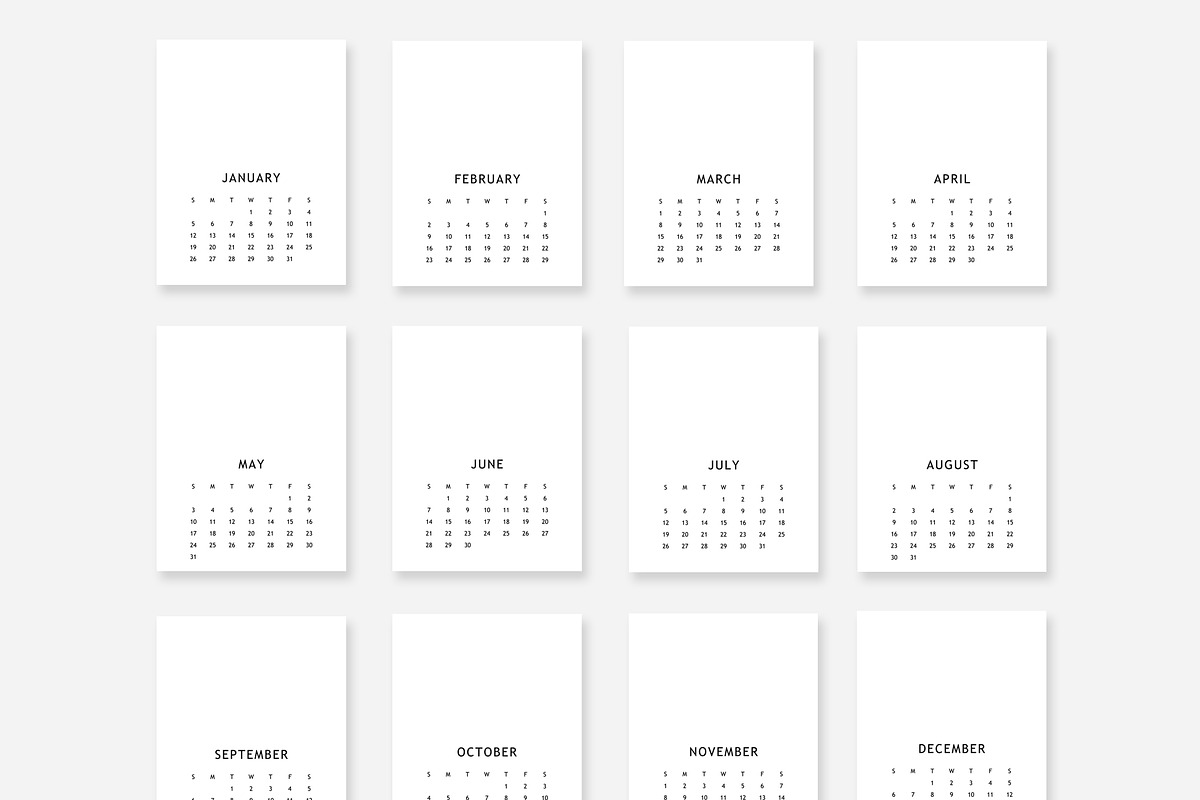 2027 Editable Calendar Template, a Poster Template by DesignStudioTeti (Photo 2 of 9)