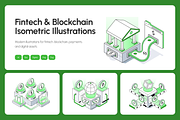 70 Fintech & Blockchain Isometric, a Technology Illustration by Brickclay (Thumbnail 1 of 12)