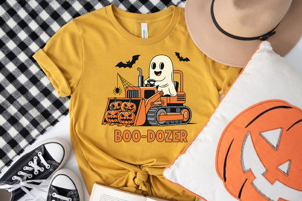 Boo Dozer Ghost Png, Boys Fall Hallo, an Illustration by Libby Wishes (Photo 3 of 6)