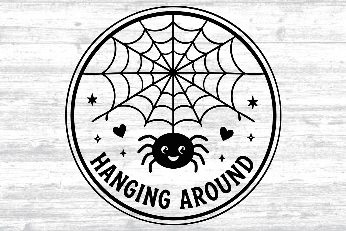 Hanging Around SVG Halloween Round, an Object Graphic by Layerology (Photo 2 of 3)