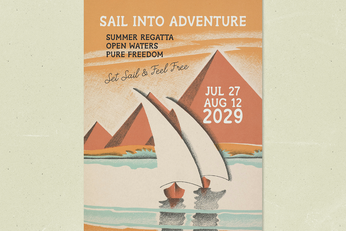 Midnight Voyage Summer Beach Travel, a Handwritten Font by Kaya Fonts (Photo 28 of 32)