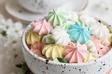 Cup with coffee and small meringues, a Food & Drink Photo by Olena Rudo