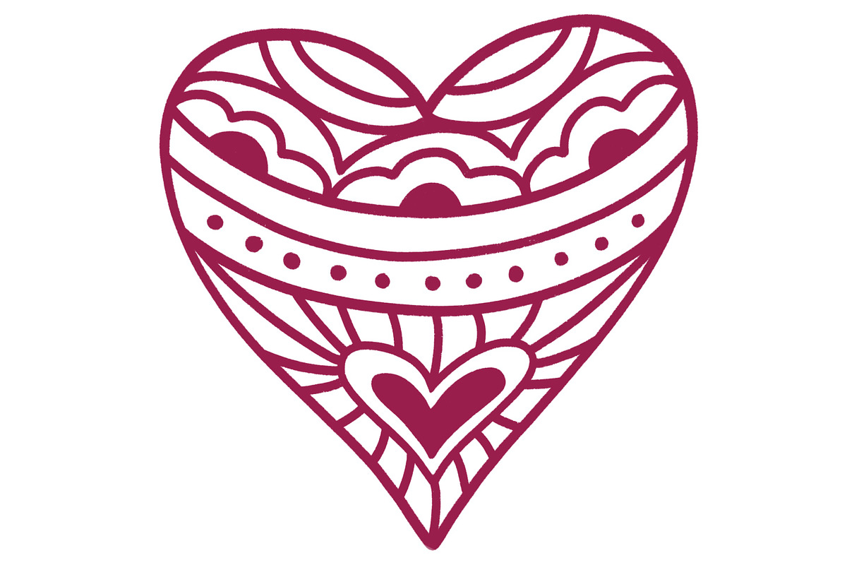 Hippie & Boho Heart, Procreate Stamp, a Brush Add-On by Sense Library (Photo 8 of 19)