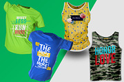 T-Shirt and Tank Top PSD Mockup Set, an Advertising Mockup by Sinlatown (Thumbnail 1 of 7)
