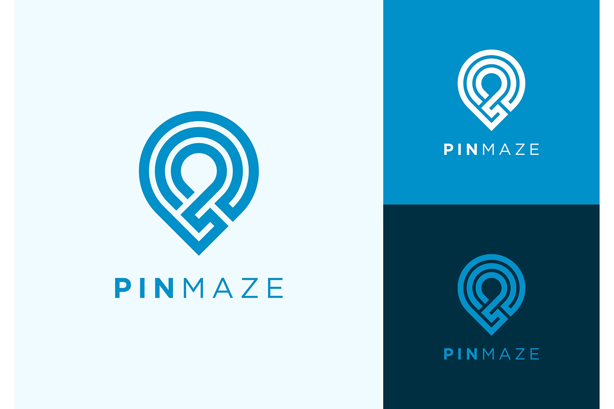 Map Pin Maze Line Logo, a Branding & Logo Template by ika trisiana (Photo 1 of 2)