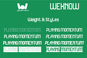 Playing Momentum font, a Sans Serif Font by weknow (Thumbnail 7 of 8)